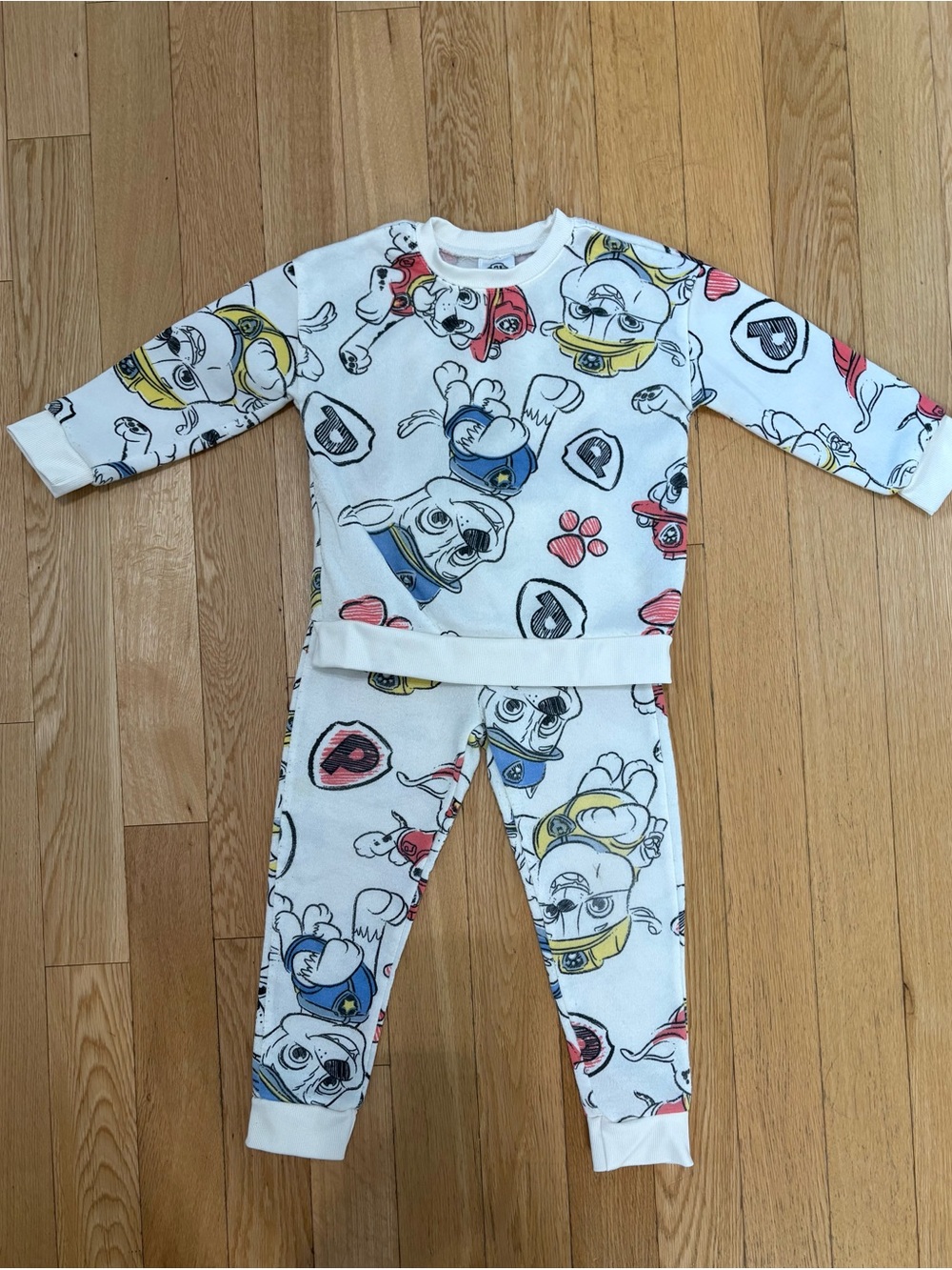 Nickelodeon Paw Patrol Sweatshirt Jogger Set 4T White - Picture 2 of 9